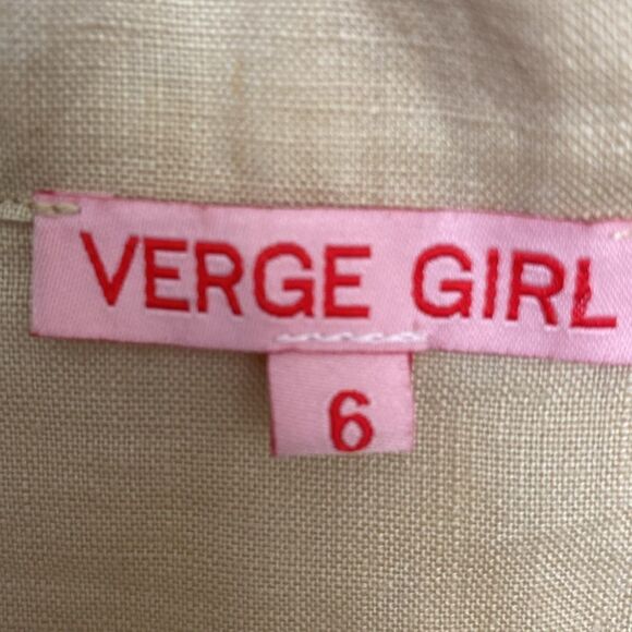 Verge Girl 100% Linen Cropped Long Sleeve Blazer - Picture 4 of 6